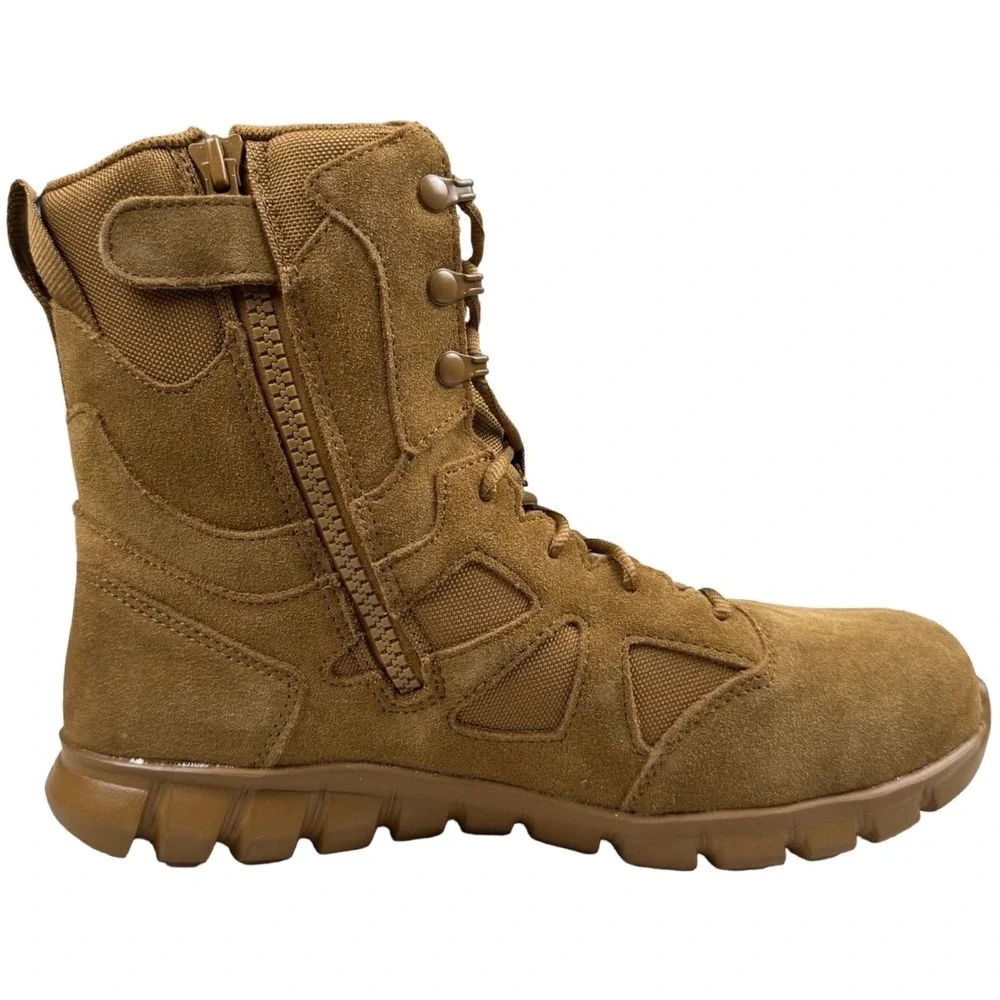 Reebok Work RB8809 Sublite Tactical Boots Coyote Brown Side Zip‎ 11W EH SR NIB